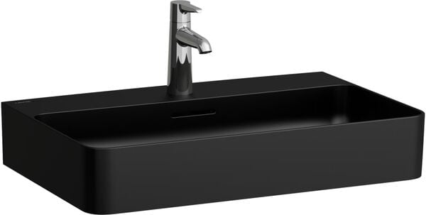 Auflegewaschtisch Val 65 x 42 cm Schwarz matt image number 0