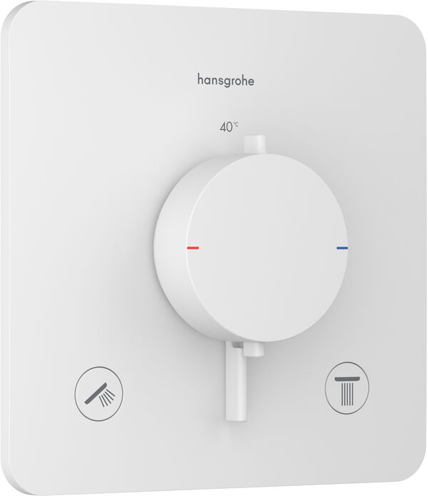 Syst&egrave;me de douche Hansgrohe Ecostat Comfort Q Blanc mat image number 0