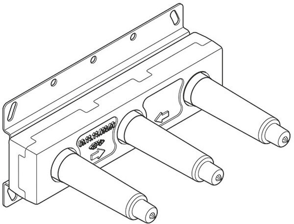 Einbaukörper Dornbracht ½" für Auslauf mittig für Wandbatterie  image number 0