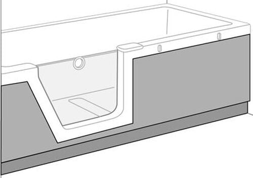 Tablier Duscholux Panelle, frontal Blanc
