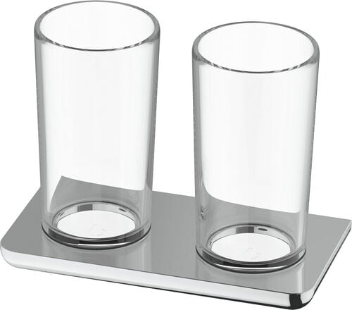 Porte-verre double Bodenschatz Liv Chromé