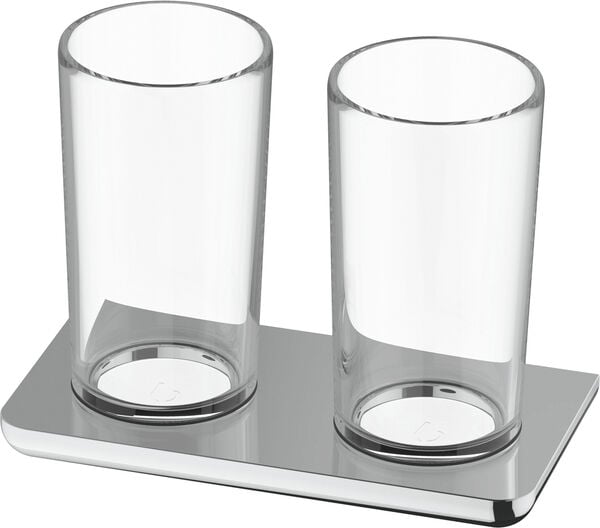 Porte-verre double Bodenschatz Liv Chromé image number 0