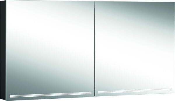 Spiegelschrank Schneider Grace TW Schwarz matt Verspiegelte Rückwand image number 0