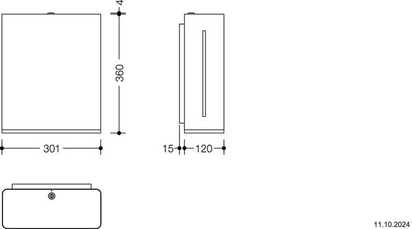 Distributeur d'essuie-mains en papier Hewi 805 acier inoxydable mat image number 1