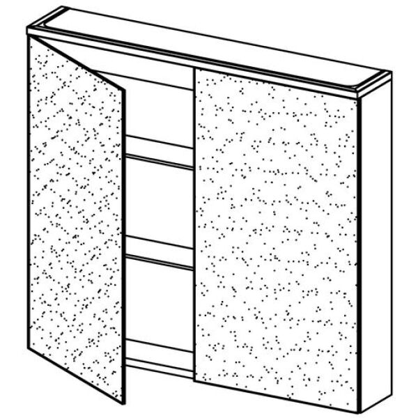 Spiegelschrank Alterna enea LED plus Bergl&auml;rche braun Lichtfarbe stufenlos verstellbar 2700-6500 K image number 1
