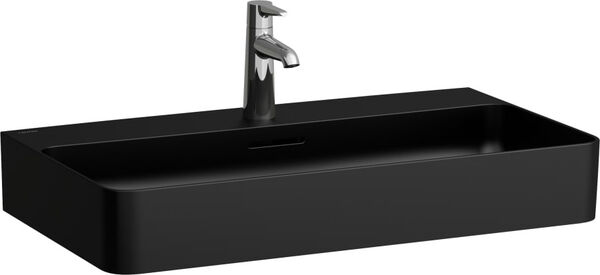 Auflegewaschtisch Laufen Val 75 x 42 cm Schwarz matt image number 0