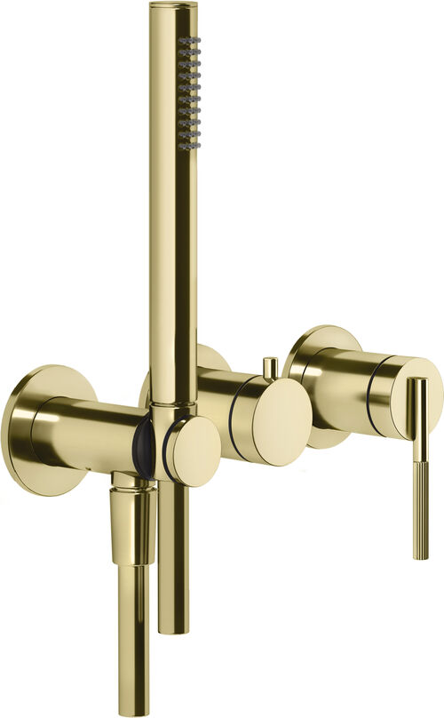 Miscelatore a parete-set di montaggio finale Gessi Ingranaggio ottone PVD