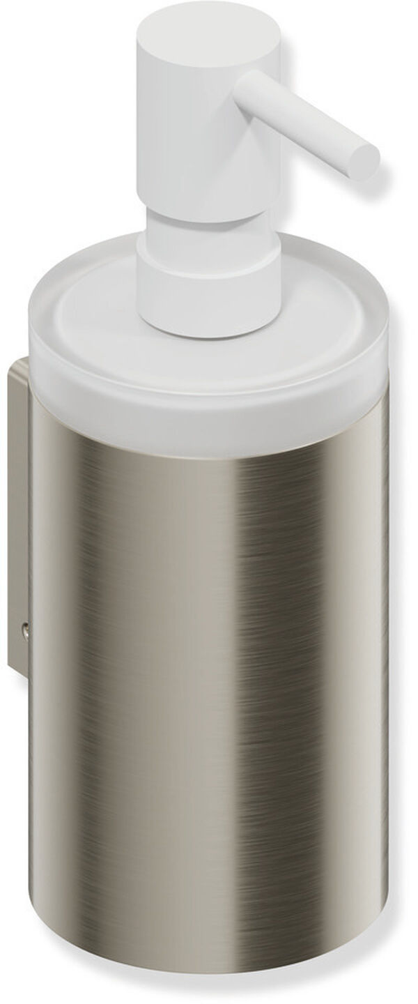 Distributeur de savon Hewi System 162 Nickel bross&eacute; T&ecirc;te de pompe blanc mat image number 0
