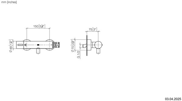 Brausethermostat Dornbracht chrome matt image number 1