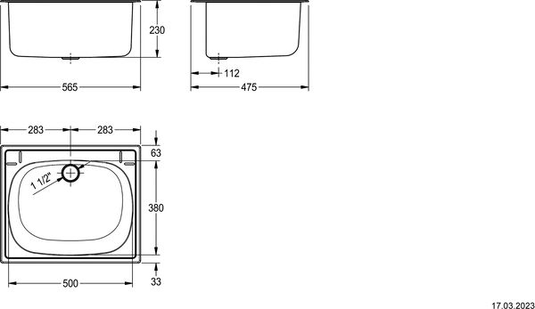 Mehrzweckbecken KWC Sirius BS340-Einbau image number 1