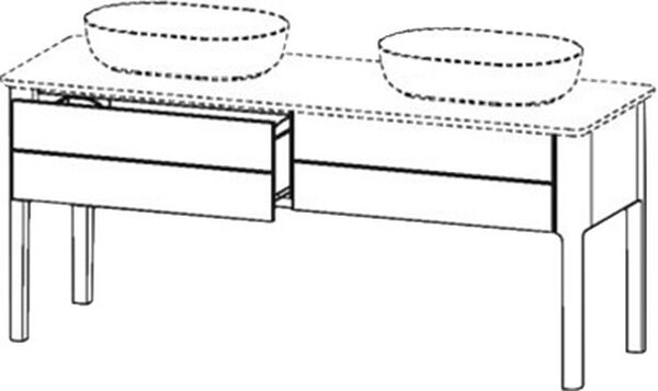 Meuble sous-lavabo Duravit Luv night blue mat image number 0