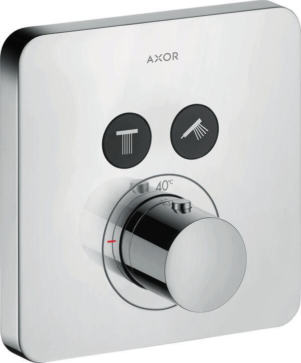 Duschsystem Axor Shower Select Softcube, Thermostat ½", Temperaturgriff, 2 Abgänge, Bedienung mit image number 0