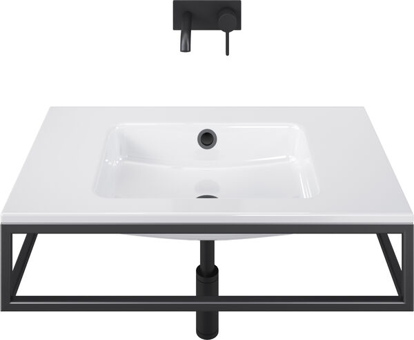 Waschtisch Schmidlin Mero Frame, ohne Armaturenloch, 80 x 47 cm, ohne &Uuml;berlauf, inkl. Rahmen image number 0