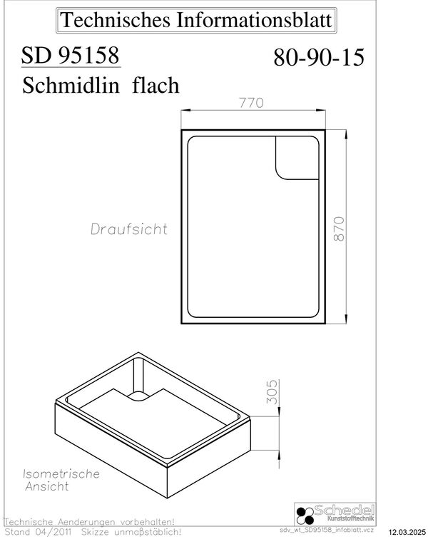 Duschwannentr&auml;ger Schedel image number 1