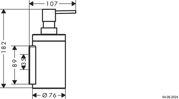 Dispenser sapone liquido Axor Universal Circular nero opaco image number 1