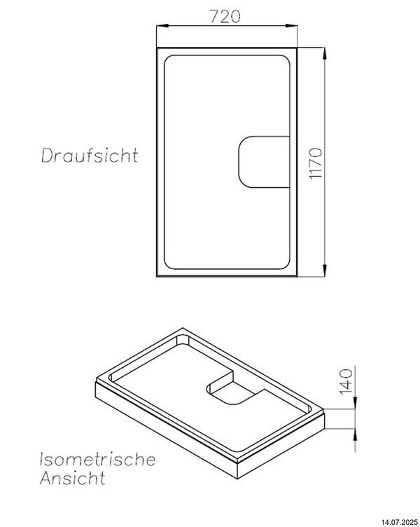 Support de receveur de douche Schedel image number 1