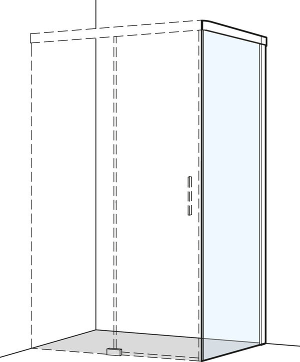 Seitenwand Koralle S500 Plus Silberfarbig Echtglas klar image number 0