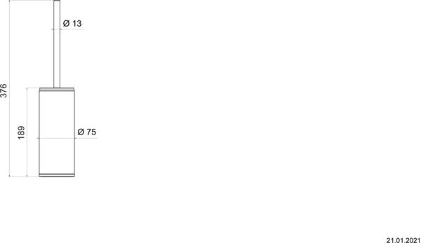 Porte-balai de WC Gessi Inciso Aged bronze image number 1