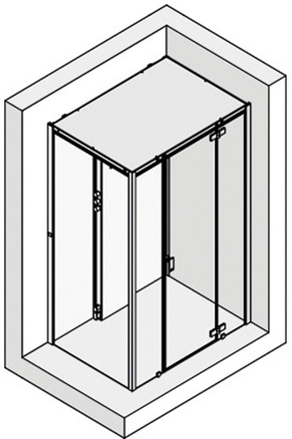 Doccia a vapore Hoesch Sense Perience angolo a destra 118 x 98 cm image number 0