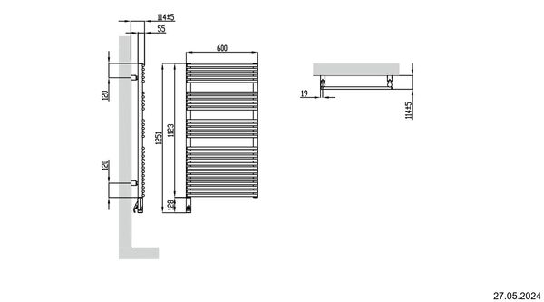 Radiateur de bain Alterna pali blanc mat résistance électrique à droite image number 1