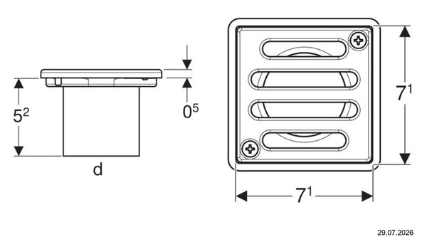 Grille Standard Geberit image number 1