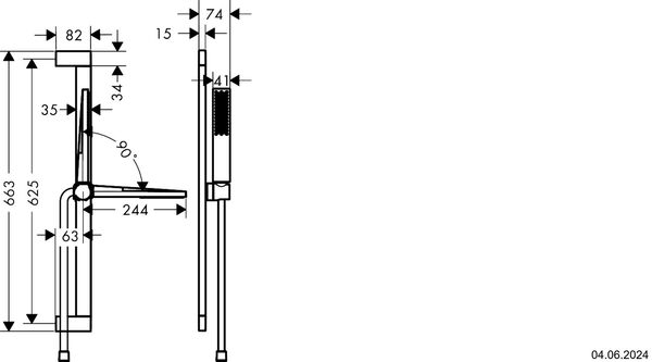 Garniture de douche Hansgrohe Pulsify E Noir mat image number 1