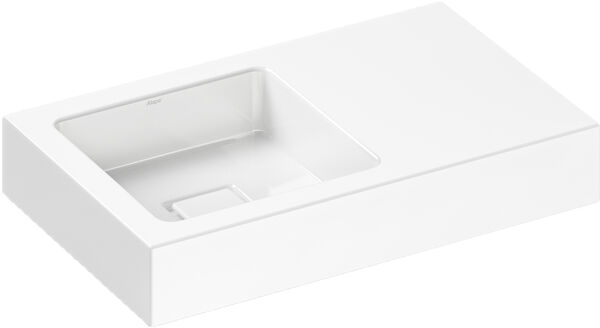 Lavabo Alape WT.QS525.L 52.5 x 32.5 cm, altezza 9 cm ripiano a destra senza foro per rubinetteria image number 0