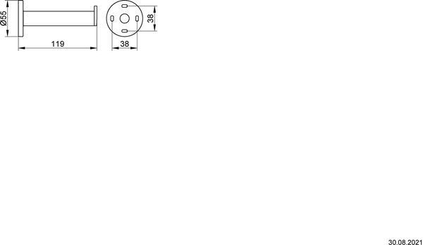 Reserverollenhalter Keuco Plan Edelstahl matt image number 1