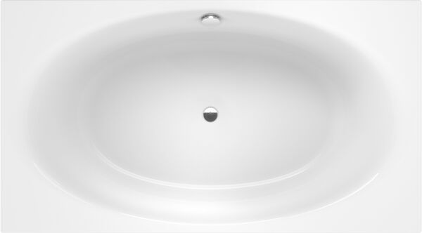 Vasca da bagno Ella ad Incasso, 180 x 100 cm profondità 45 cm acciaio image number 0