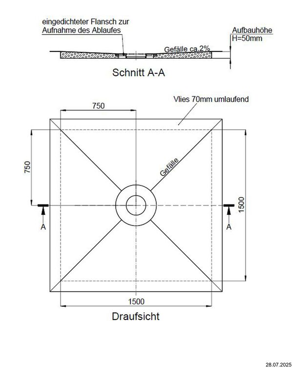 &Eacute;l&eacute;ment de douche Schedel Plan Kessel image number 1