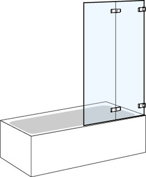 Parete pieghevole Koralle S606 Plus Cromato Vetro trasparente Duschguard