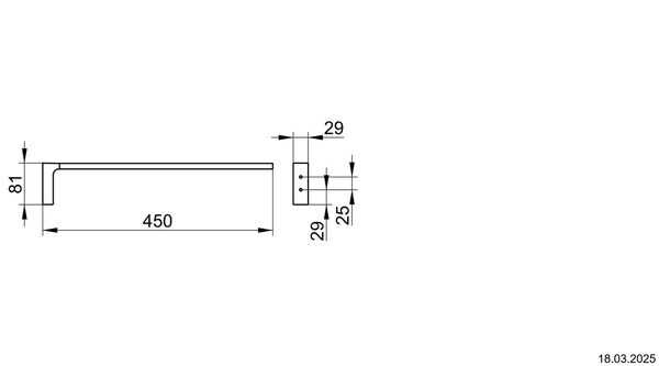 Handtuchhalter Keuco Edition 11 Edelstahl finish image number 1