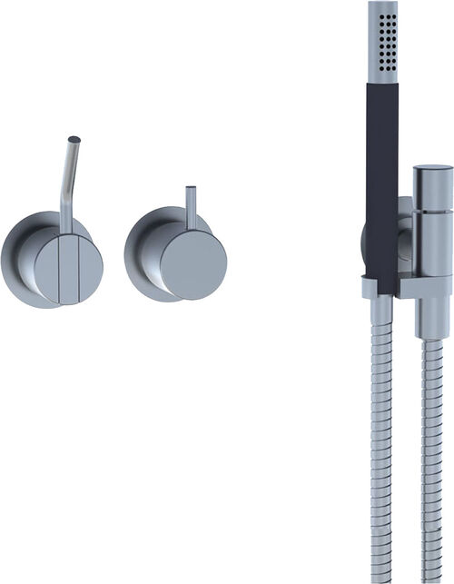 Miscelatore da doccia-set di montaggio finale Vola Nero opaco