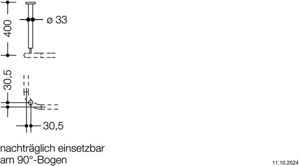 Support au plafond Hewi Gris linea image number 1