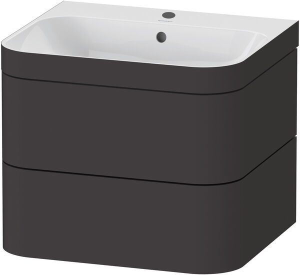 Combinaison de lavabo Duravit Happy D.2 Plus Graphite super mat image number 0