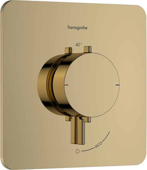 Syst&egrave;me de douche Hansgrohe Ecostat Comfort Q Polished gold optic