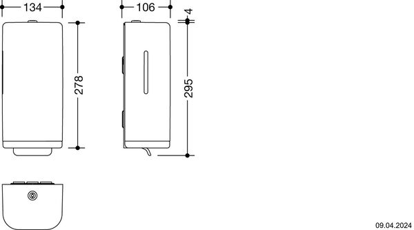 Seifenspender Hewi 477 Signalweiss Rahmenelement Lichtgrau image number 1