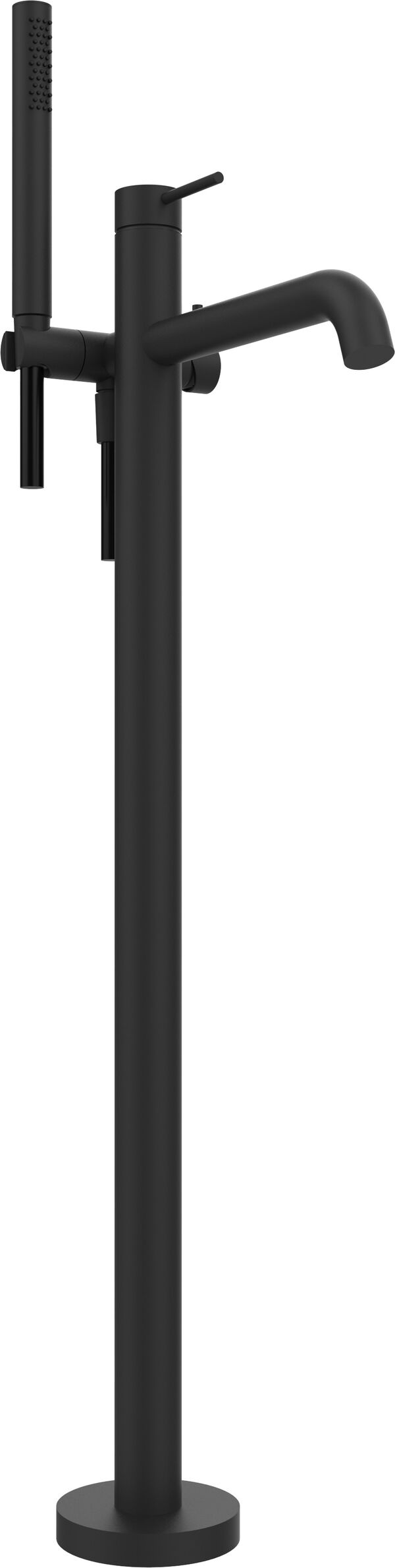 Bademischer Gessi 316, &frac12;" - Standmodell Schwarz matt Flessa image number 0