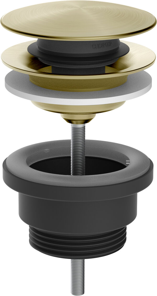 Ablaufventil Gessi 316 Push-open und Schaft 1¼" brushed brass image number 0