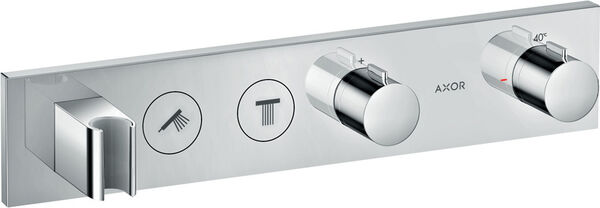 Sistema da doccia Axor Select, modulo per termostato &frac34;" per 2 di utenze, curva murale con supporto image number 0