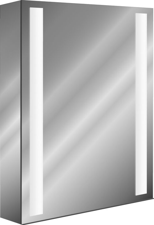 Armadio a specchio Sidler Sidelight AP Argento eloxato