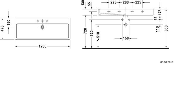 Waschtisch Vero 120 x 47 cm Weiss image number 1