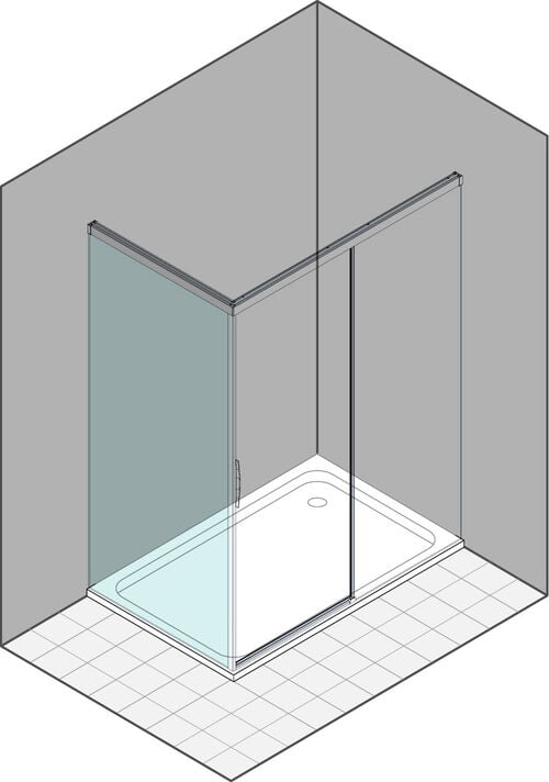 Paroi latérale Duka Natura 4000 Silber hochglanzeloxiert Verre clair ProCare