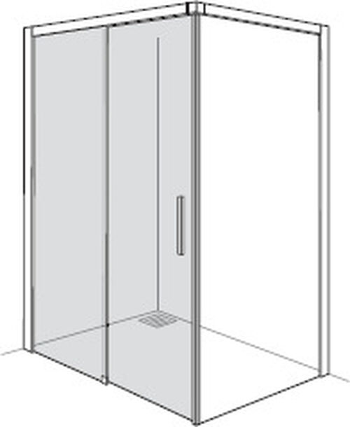 Porte coulissante Alterna liva Finox Verre clair