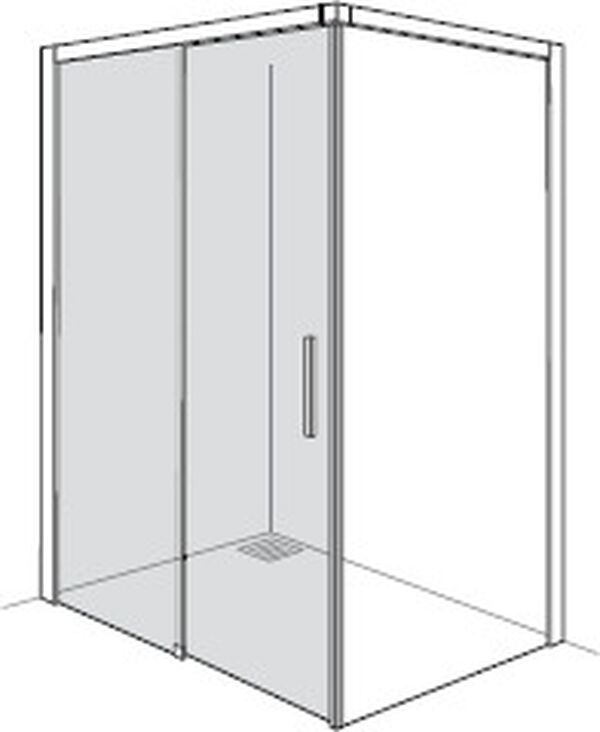 Porte coulissante Alterna liva Finox Verre clair image number 0
