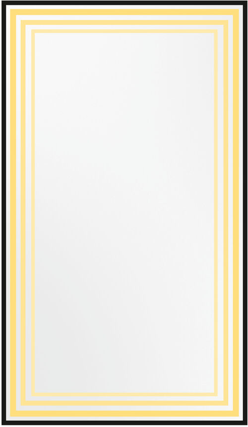 Miroir lumineux Euraspiegel Massimo Noir mat Couleur de lumi&egrave;re blanc neutre 4000 K