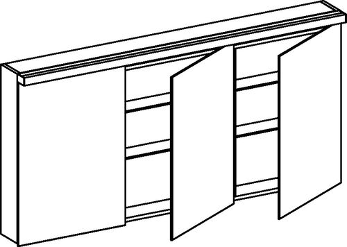 Spiegelschrank Alterna format LED plus Spitzahorn