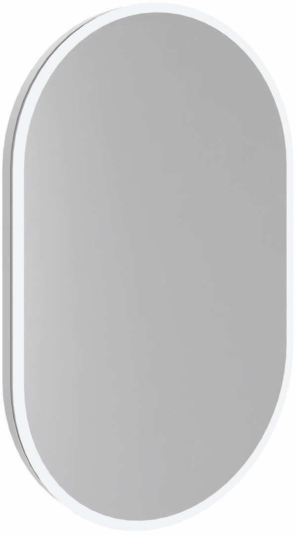 Specchio con illuminazione Alterna uma LED, 50 x 80 cm (l x a), 75 W, ovale verticale, bordo a image number 0