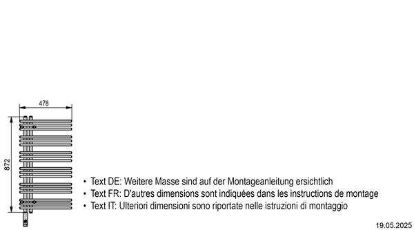 Radiateur de bain Zehnder Yucca Asym Blanc R&eacute;sistance &eacute;lectrique &agrave; gauche image number 2