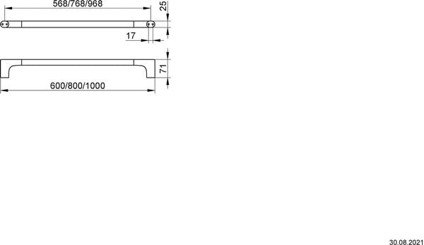 Barre &agrave; linge de bain Keuco Edition 400 Chrom&eacute; image number 1